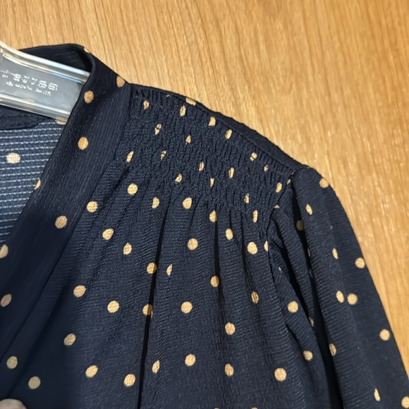 Adrianna Papell Polka Dot Women's Top navy blue size XL new - Picture 5 of 8